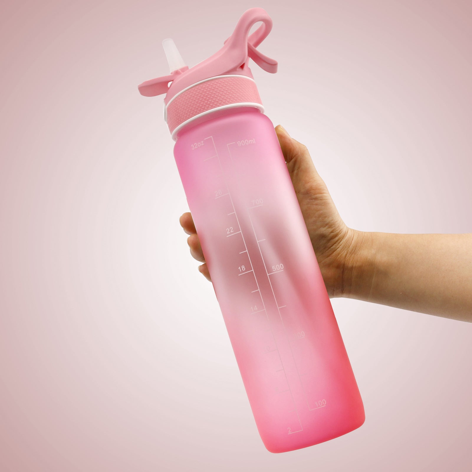 1000ML Pink Plastic Spray Water Bottle